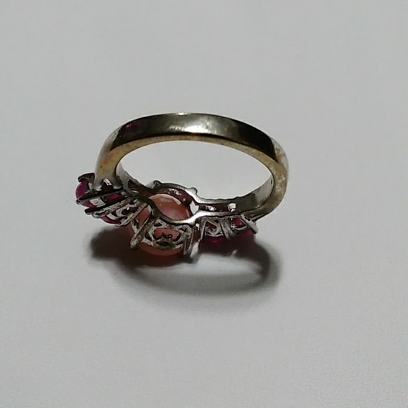 Pink Opal and Ruby Ring - Picture 5 of 5